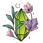 Trusted jenny bee alchemy services 11 A green diamond with purple flowers