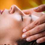 A woman receiving a massage