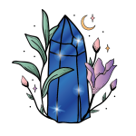 Trusted jenny bee alchemy services 10 A blue crystal with leaves and flowers