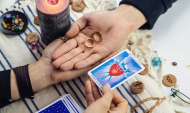Depositphotos 635660592 stock photo woman fortuneteller tells man tarot