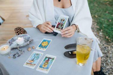 Depositphotos 717002896 stock photo woman making tarot layout table